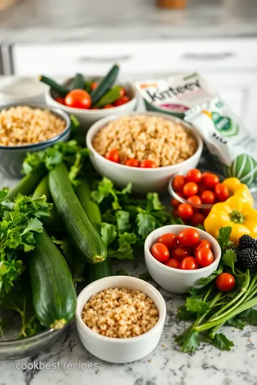 Quinoa and Roasted Vegetable Salad with Lemon-Tahini Dressing ingredients