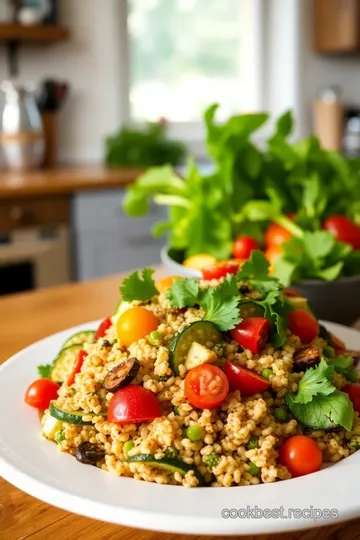 Quinoa and Roasted Vegetable Salad with Lemon-Tahini Dressing steps