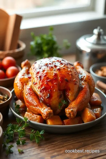 Savory Herb-Infused Roast Chicken: A Tender Delight presentation