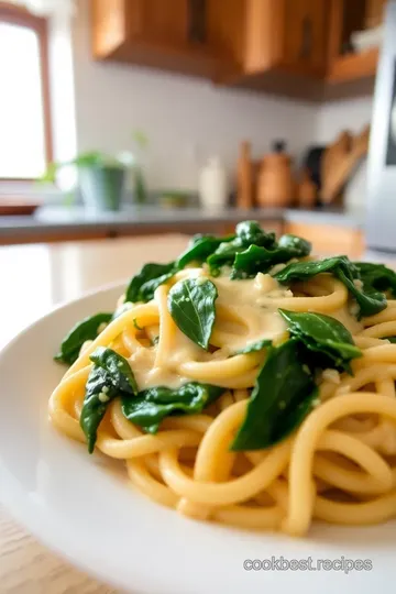 Creamy Garlic Spinach Gluten-Free Pasta steps