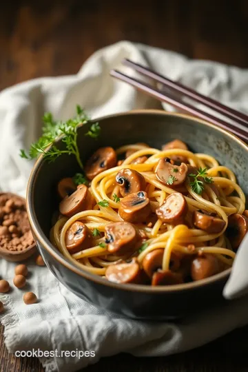 Sautéed Mushroom Pasta with Miso Sauce ingredients