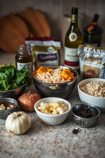 Savory Field Pumpkin Risotto with Sage and Parmesan ingredients