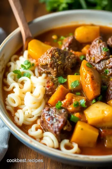 Hearty Ohio Beef and Vegetable Stew presentation