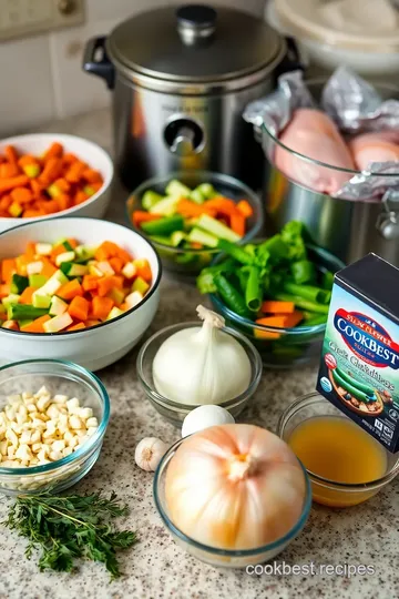 Ninja Foodi Slow Cooker Chicken & Veggies ingredients