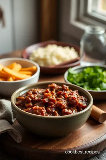 Slow Cook Chuck Roast Hearty Chili presentation