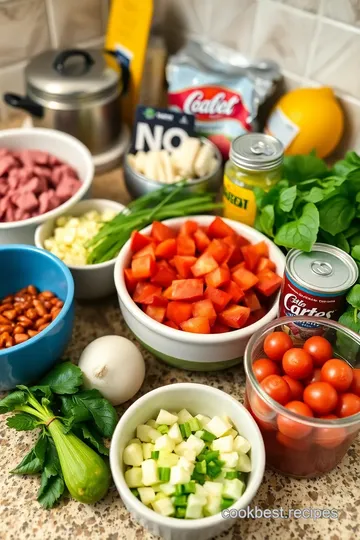 Slow Cooker Beef Pasta with Angel Hair ingredients