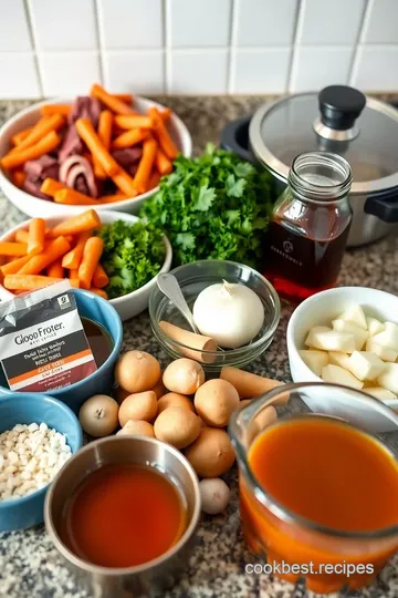 Savory Slow Cooker Beef Stew ingredients