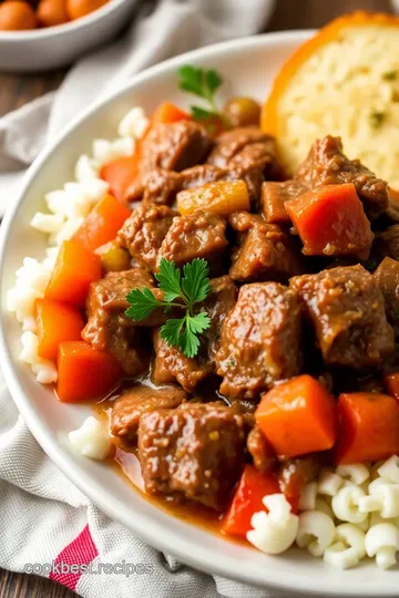 Slow Cooker Beef Tongue in Rich Tomato Gravy presentation