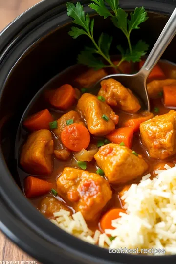 Slow Cooker Chicken and Vegetable Stew presentation