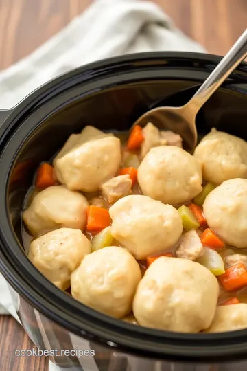 Southern Slow Cooker Chicken and Dumplings presentation