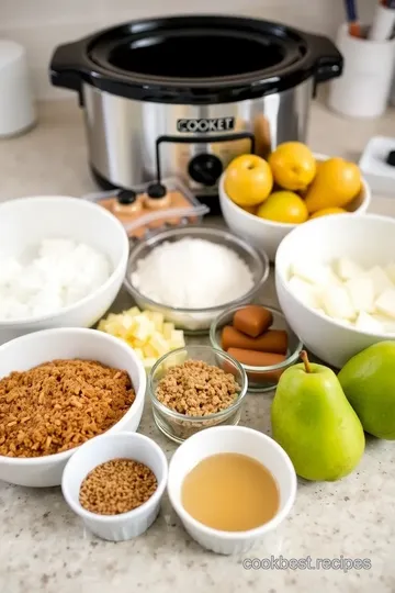 Savory Slow Cooker Pear Butter ingredients