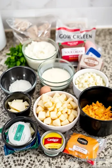 Slow Cooker Cheesy Potato Perogies ingredients