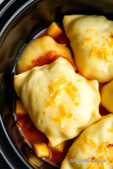 Slow Cooker Cheesy Potato Pierogi presentation