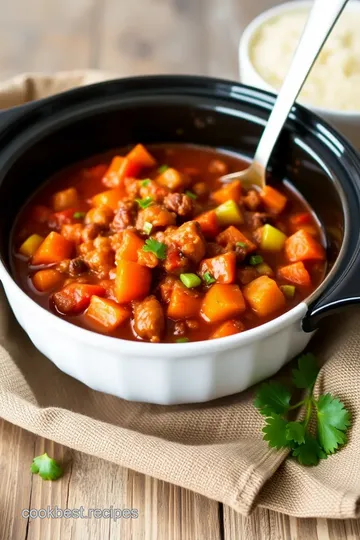 Hearty Vegetarian Chili presentation