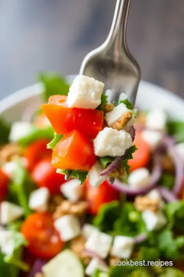 Springtime Salad Fork Medley with Citrus Vinaigrette presentation