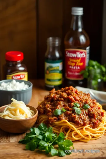 Stove Top Ground Beef Sloppy Joe Pasta ingredients