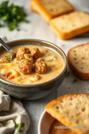 Stove Top Turkey Sausage Creamy Stew presentation