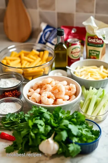 Lemon Garlic Tagliarini with Shrimp ingredients