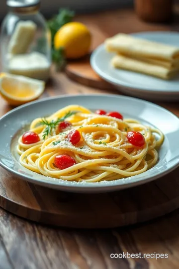 Taglierini al Limone: Fresh Lemon-Infused Taglierini Pasta presentation