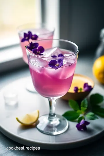 Violet Dreams: The Elegant Crème de Violette Cocktail presentation