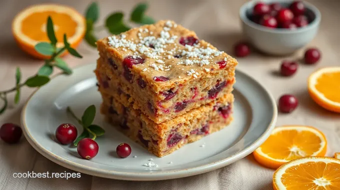 Cranberry Orange Bliss Bars with Homemade Chia Jam