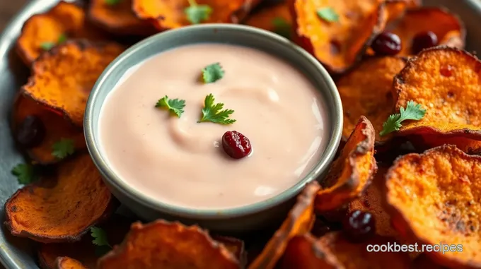 Bake Sweet Potato Chips with Tangy Dip