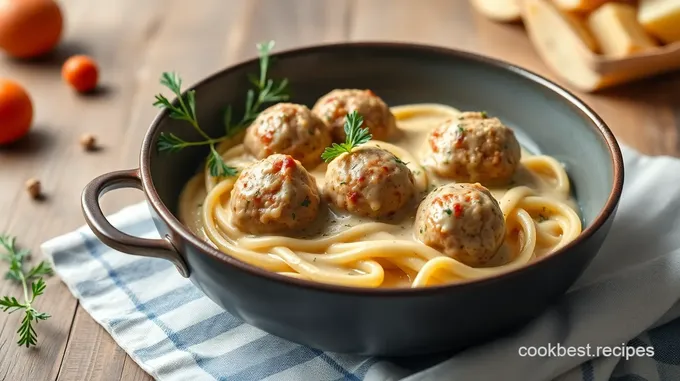 Creamy Carbonara Meatballs Delight