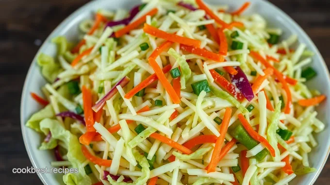 Crispy Lettuce and Cabbage Slaw with Tangy Dressing