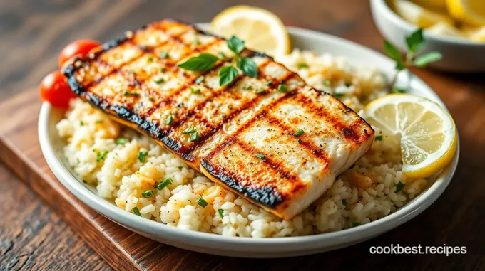 Spicy Grilled Fish with Herb Rice