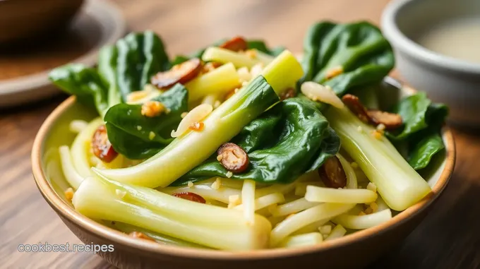 Boiled Bok Choy with Garlic and Ginger