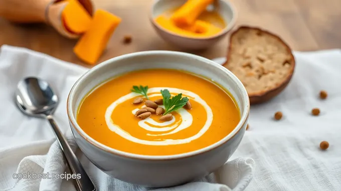 Roast Butternut Squash Soup with Ajika Pepitas