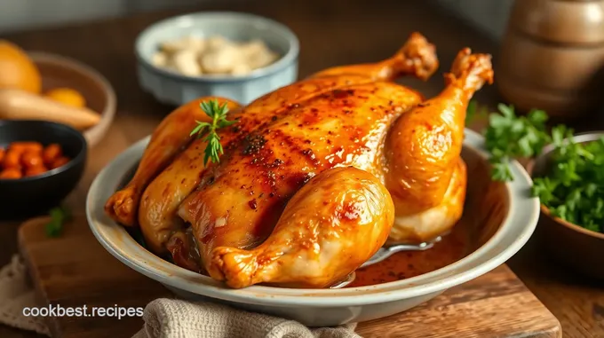 Savory Herb-Infused Roast Chicken: A Tender Delight