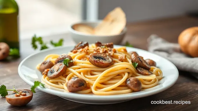 Sautéed Mushroom Pasta with Miso Sauce