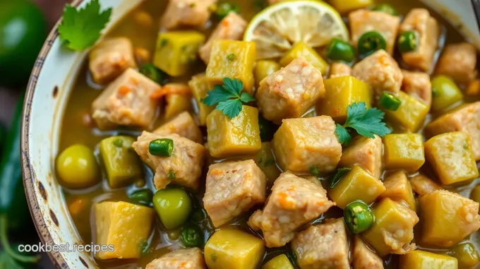 Delicious Simmered Pork Chili Verde with Tomatillos