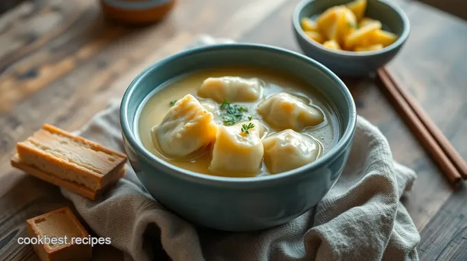 Stove Top Chicken Dumpling Soup Delight