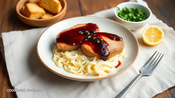 Stove Top Pork Chops with Cranberry Miso